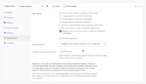 Offer any number of plans on a product, choose the default, and see how balances on this store will be collected.